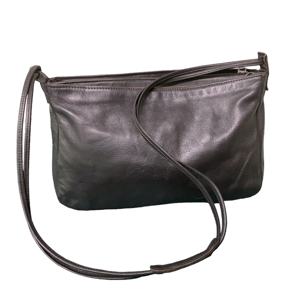Leather Bag Purse Vintage Made In USA Brown Boho Minimalist